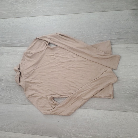 Joah Brown Classic Turtleneck Flexrib Size Xs/s Like New In Taupe - Picture 9 of 9